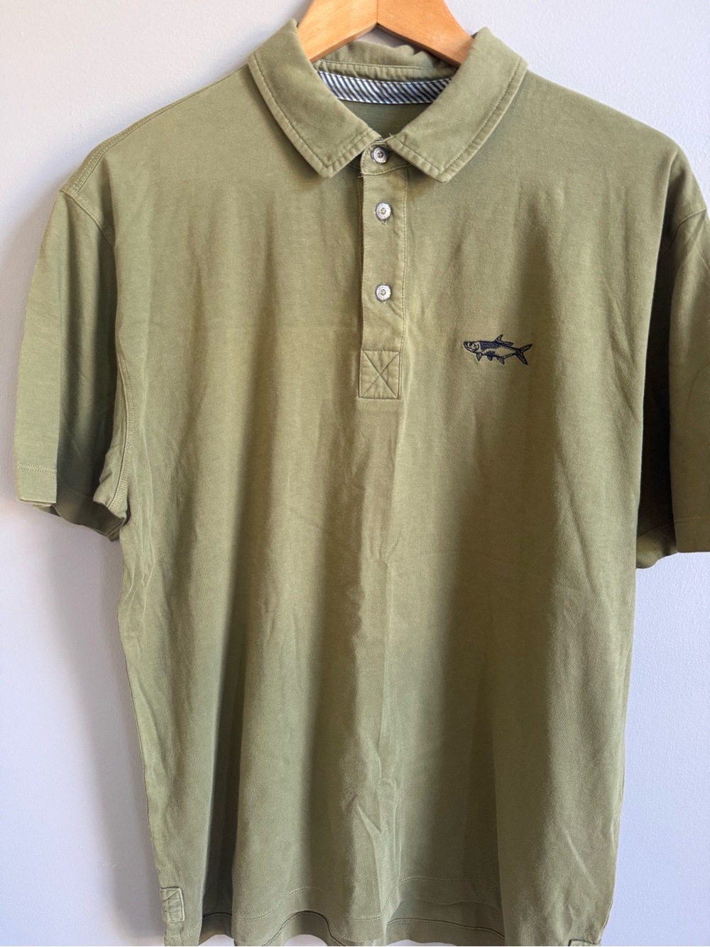 Orvis Olive Polo with Fish Chest Embroidery by orvis NWT
